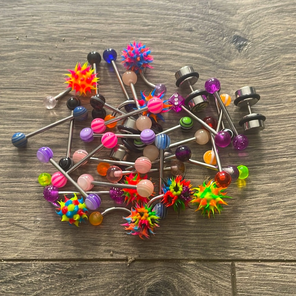 Tongue ring- mixed bag of 36 rings or 2/$5 deal